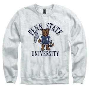 ash crew neck sweatshirt Penn State Mighty Mascot Varsity Jacket